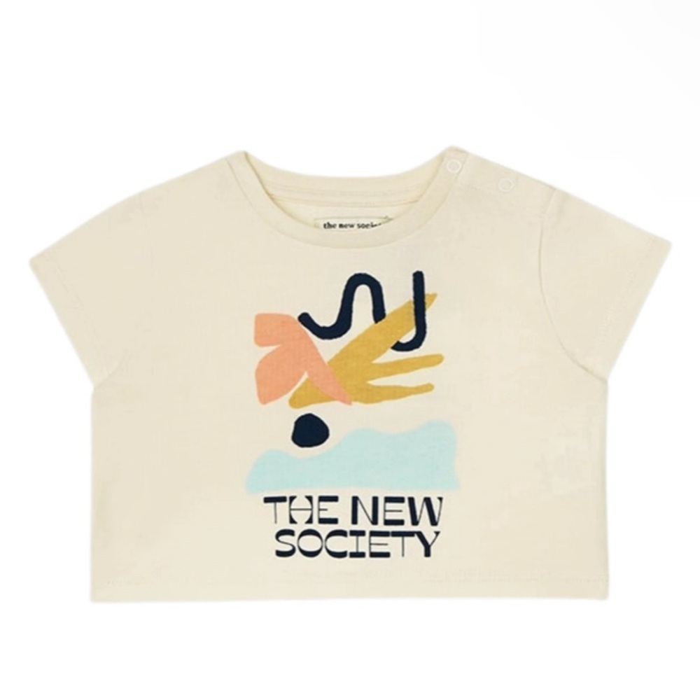 The New Society Kids Cream Graphic Tee